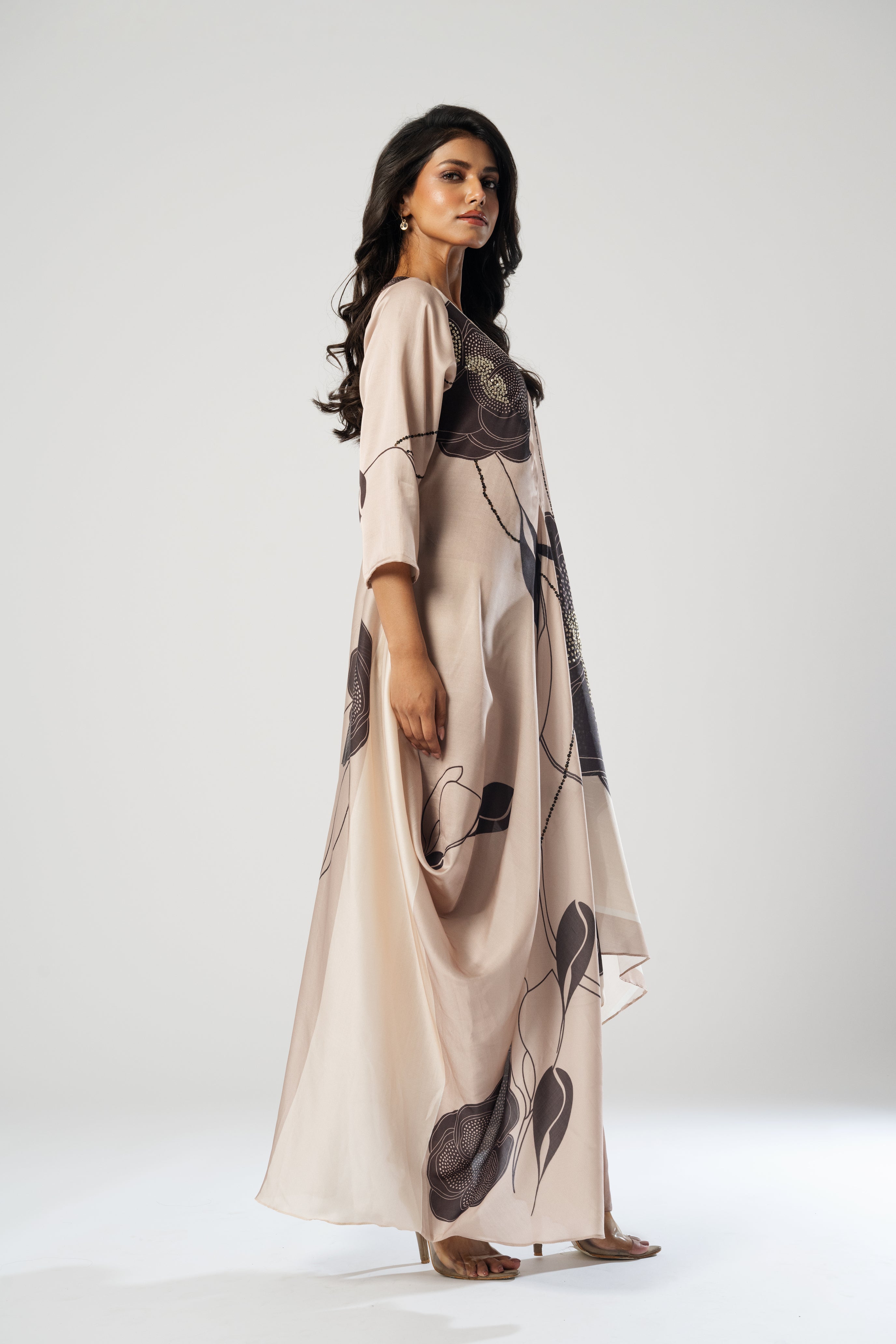 Elegant Drape Dress- 1486